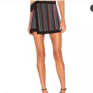 Revolve NBD mini wrap skirt Benton Muti-Color Raised Zig Zag